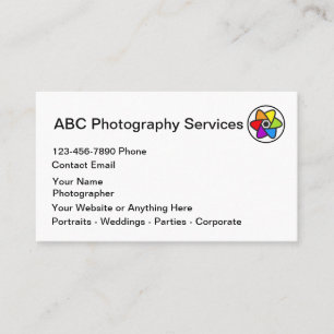 Cartão De Visita Fotógrafo de Serviços de Fotografia Clássica