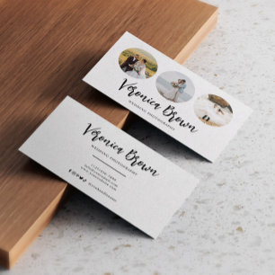 Cartão De Visita Fotógrafo de Trendy Fotográfica de 3 Círculos Mini