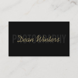 Cartão De Visita Fotógrafo Dourado e Moderno Minimalista