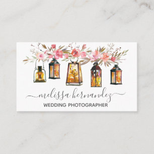 Cartão De Visita Fotógrafo floral profissional elegante do
