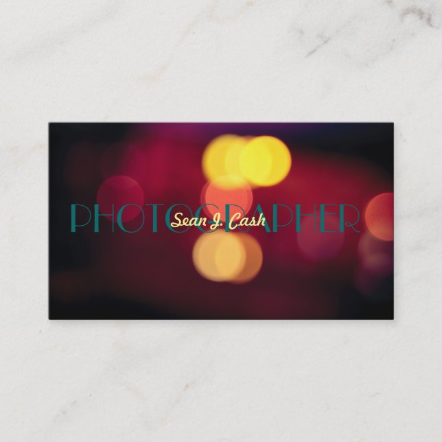 Cartão De Visita Fotógrafo, Fotografia (Frente)