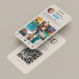 Cartão De Visita Fotógrafo Fotografia Moderna Grade IG Areia