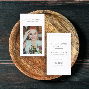 Cartão De Visita Fotógrafo Minimalista Moderno da Tendy Chic