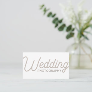 Cartão De Visita Fotógrafo Mínimo Moderno de Casamento Elegante B