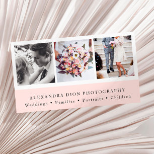 Cartão De Visita Fotógrafo moderno elegante de colagem de fotos
