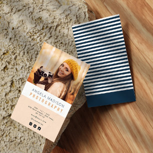 Cartão De Visita fotógrafo personalizado de tendências