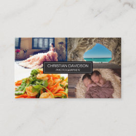 Cartão De Visita Fotógrafo, personalizável, 4 fotos