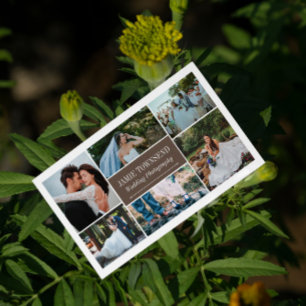 Cartão De Visita Fotógrafo Profissional de Colagem de Fotos Brown