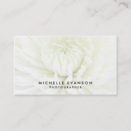 Cartão De Visita Fotógrafo Profissional de Sobreposição Branca Eleg