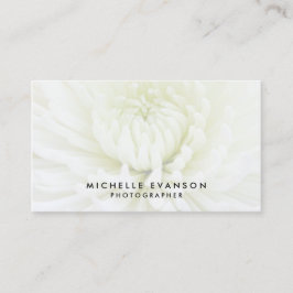 Cartão De Visita Fotógrafo Profissional de Sobreposição Branca Eleg