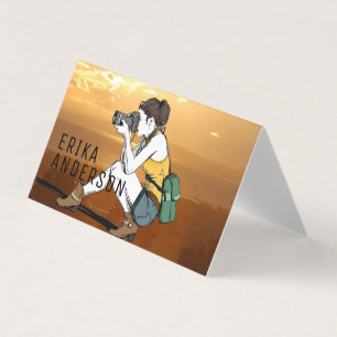 Cartão De Visita Fotógrafo Profissional Personalizado Dobrado