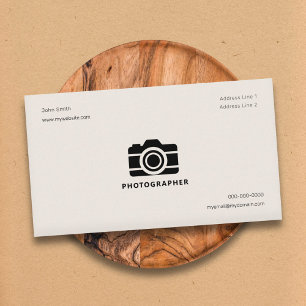 Cartão De Visita Fotógrafo Simples e Minimalista