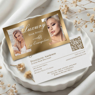 Cartão De Visita Fotos de Salão de Estilista de Cabelo Profissional