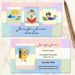 Cartão De Visita Fotos Passadas Professor ou Autor Infantil