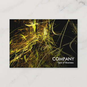 Cartão De Visita Fractal de tranças Douradas