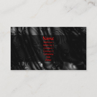 Cartão De Visita Fractal preto do laço
