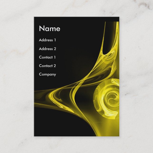 Cartão De Visita FRACTAL ROSA 2 amarelo-púrpura (Frente)