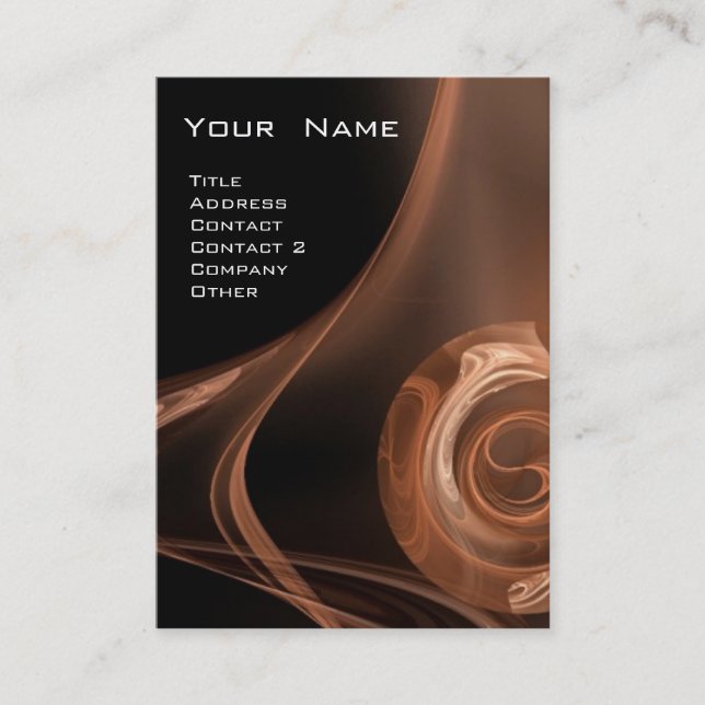 Cartão De Visita FRACTAL ROSA 3 castanho claro (Frente)