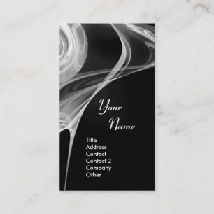 Cartão De Visita FRACTAL ROSA 3 cinzas claras, pretas e brancas