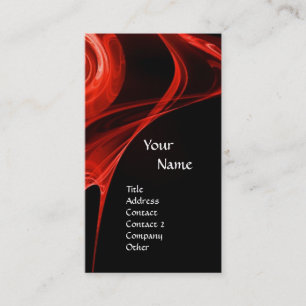 Cartão De Visita FRACTAL ROSA 3 vermelho brilhante
