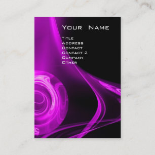 Cartão De Visita FRACTAL ROSA 3 violeta violeta brilhante preto