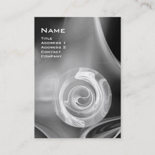 Cartão De Visita FRACTAL ROSA 4 MONOGRAM cinza branca preta