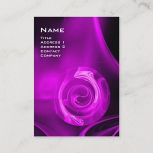 Cartão De Visita FRACTAL ROSA 4 MONOGRAM violeta violeta brilhante