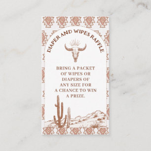 Cartão De Visita Fralda de Chá de fraldas Raffle do Boho Rodeo Trib
