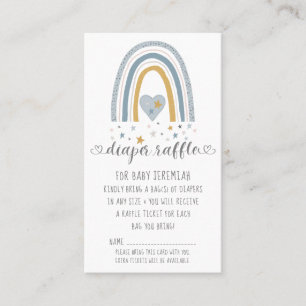 Cartão De Visita Fralda do Rapaz do Rainbow Azul Dusty Raffle