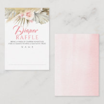 Fralda Raffle Pampas Grass Chá de fraldas Exótico