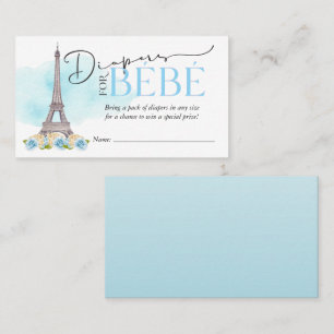 Cartão De Visita Fraldas para a Fralda Bébé Raffle Insert