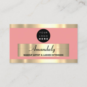 Cartão De Visita Frame Dourado Fashion Beautique Compra Pó de Cor