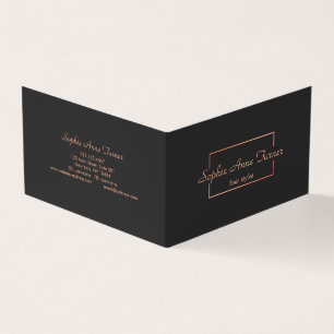 Cartão De Visita Frame quebrado Dourado de Rosa profissional em Cin