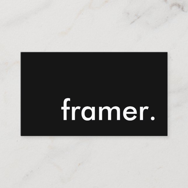 Cartão De Visita Framer. (Frente)