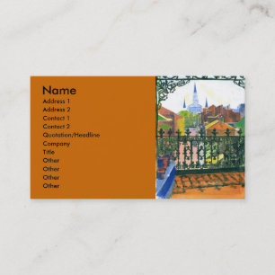 Cartão De Visita Francês Trimestre Balcony