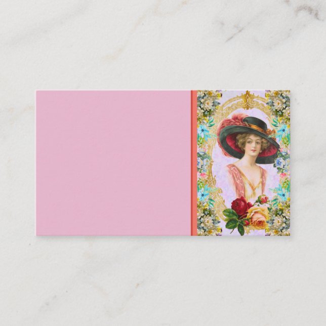 Cartão de visita francês Vintage (Frente)