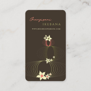Cartão De Visita Frangipani Flores de Plumeria Rosa Ikebana Zen Chi