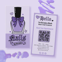 Frasco de Esmalte Roxo com Laço para Salão de Unha