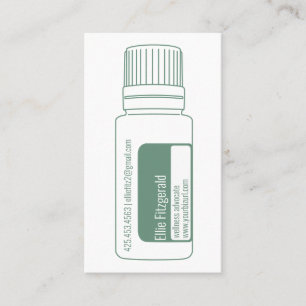 Cartão De Visita Frasco de Óleo Essencial Azul Equilibrado