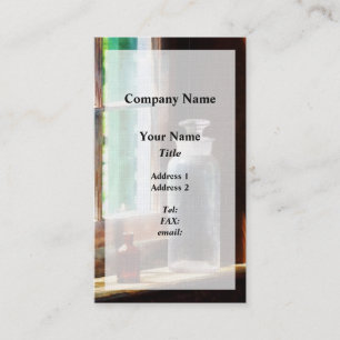 Cartão De Visita Frasco de Reagente e Frasco castanho pequeno