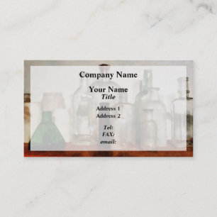 Cartão De Visita Frascos de Medicamentos Altos e Baixos