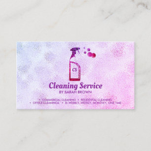 Cartão De Visita Frascos de Spray Rosa Frascos Embalagens Iniciais