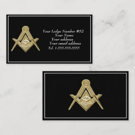 Cartão De Visita Freemason Freemasonry Símbolo Masonic Black