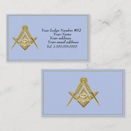 Cartão De Visita Freemason Freemasonry Símbolo Masonic Blue