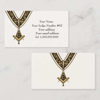 Cartão De Visita Freemason Freemasonry Symbol Masonic White Gold
