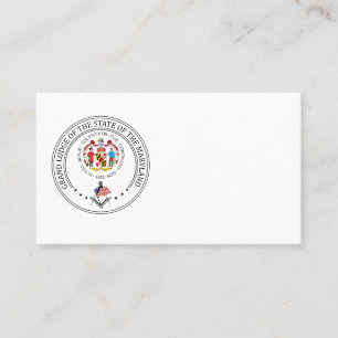 Cartão De Visita Freemasonry, Látea do Estado de Maryland