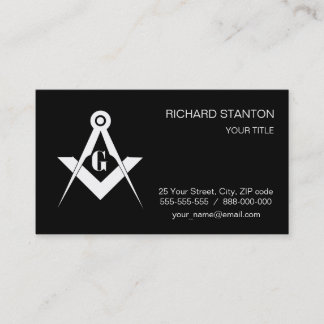 Cartão De Visita Freemasonry symbol