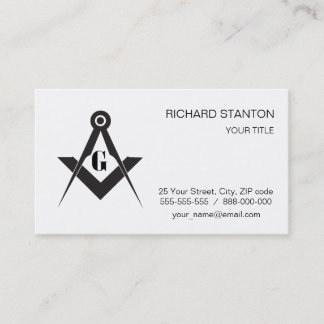 Cartão De Visita Freemasonry symbol