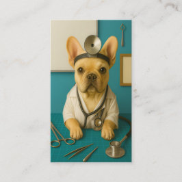 Cartão De Visita French Bulldog Vet Doctor Puppy Dog Business Card