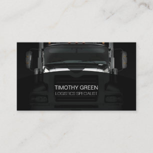 Cartão De Visita Frente de Caminhão dos Serviços de Transporte Logí